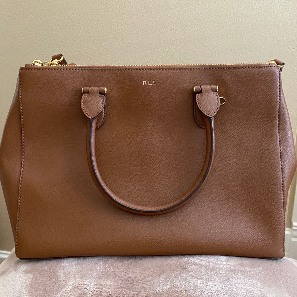 Ralph Lauren Newburgh Double Zip Satchel